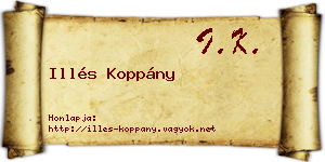 Illés Koppány névjegykártya