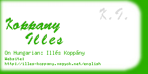 koppany illes business card