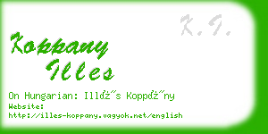 koppany illes business card